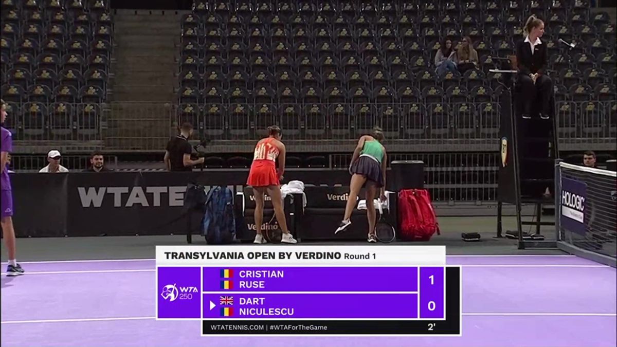 Imagini dezolante în Polivalenta din Cluj-Napoca » Tenis cu tribunele goale la Transylvania Open