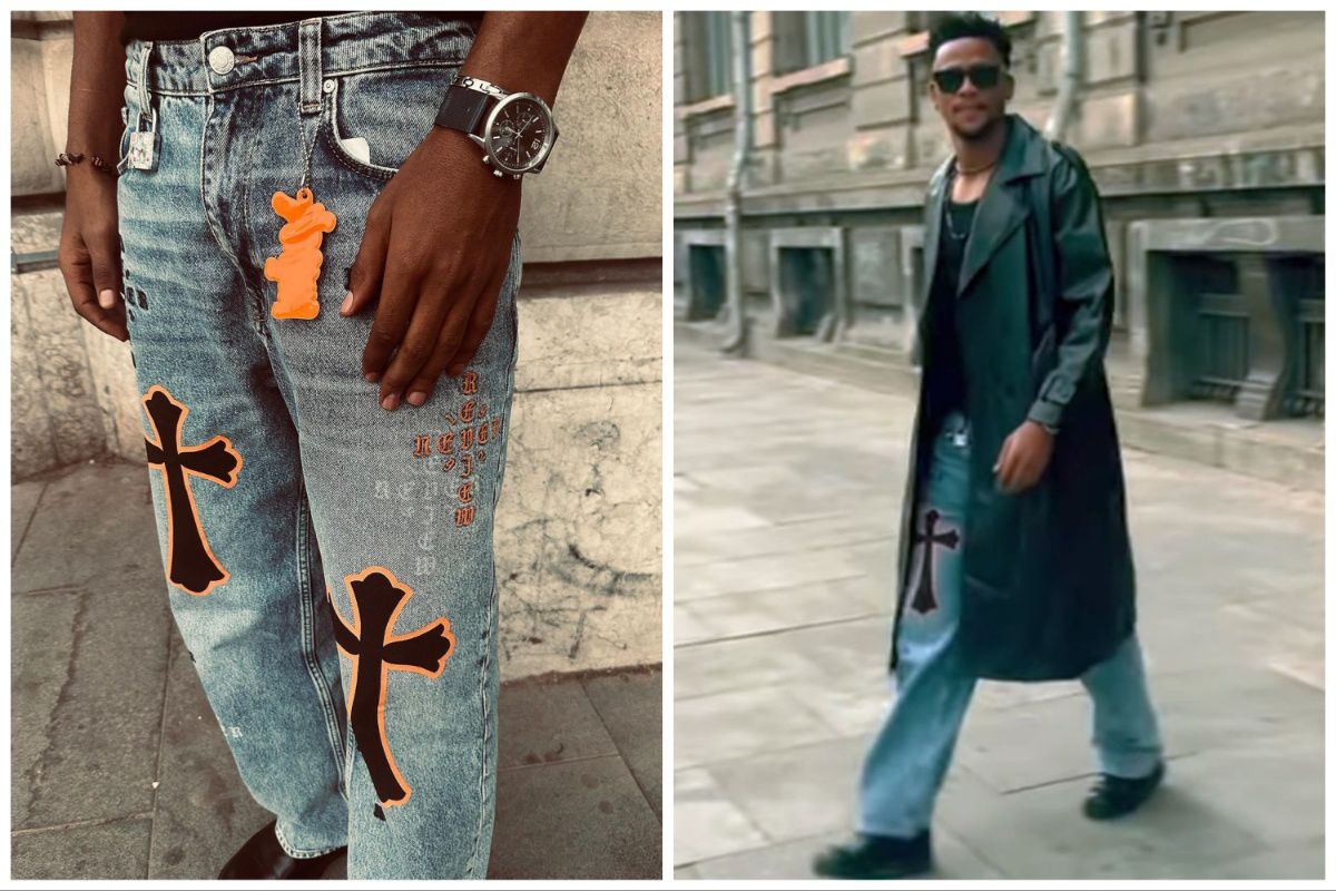 „Neo” de la FCSB a făcut senzație în Piața Universității » Cruci brodate pe haine, în stilul lui Gigi