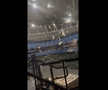 Acoperișul stadionului formației Tampa Bay Rays, distrus de Uraganul Milton, foto: X