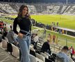 Teodora, fiica lui MM Stoica, pe stadionul Toumba din Salonic la meciul PAOK - FCSB 0-1. Foto: Instagram