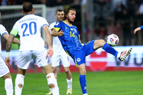 Ivan Sunjic, titularul naționalei Bosniei, va fi suspendat cu România/ foto Imago Images