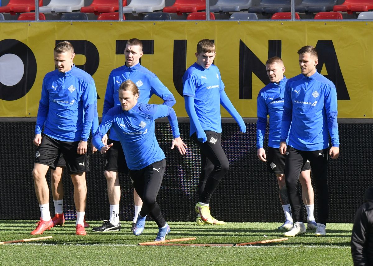Antrenament Islanda - preliminarii CM 2022 (România - Islanda)