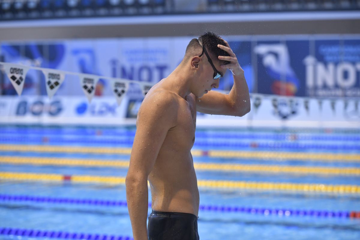 David Popovici a câștigat finala la 100 de metri liber la Campionate Naționale de Înot în bazin scurt