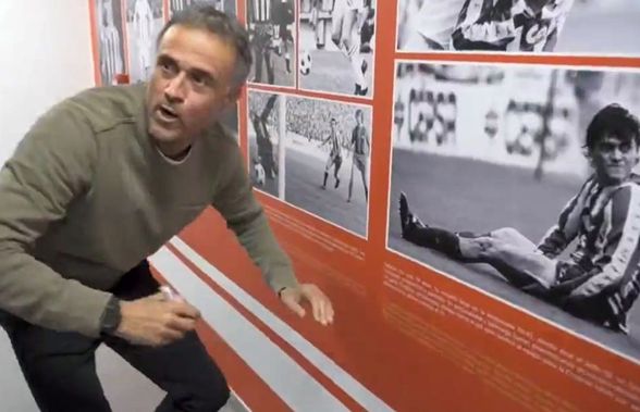 Luis Enrique, gest spectaculos în muzeul fostei sale echipe » Ce a făcut când a văzut o greșeală în dreptul său