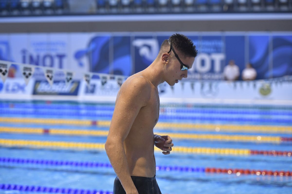 David Popovici a câștigat finala la 100 de metri liber la Campionate Naționale de Înot în bazin scurt