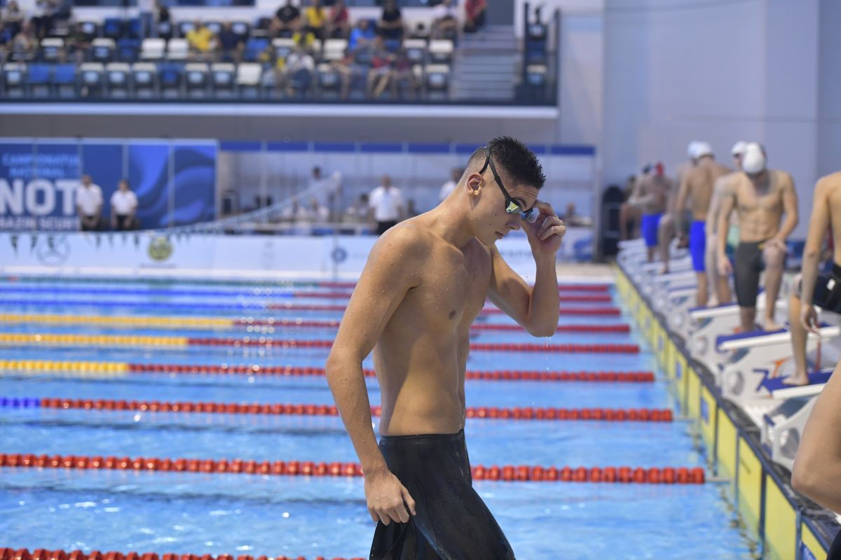 David Popovici a câștigat finala la 100 de metri liber la Campionate Naționale de Înot în bazin scurt