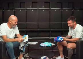 Messi, descris de Zidane într-un cuvânt » Imaginile momentului în fotbal: Zizou și Leo, față în față
