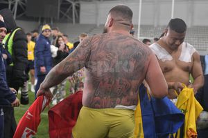 Fotoreporterul GSP a surprins o imaginea serii după România – Tonga: tatuaj spectaculos, cu un urs, pentru un rugbyst român