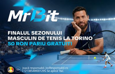Finala ATP 2025 de la Torino și 50 RON pariu gratuit la MrBit!