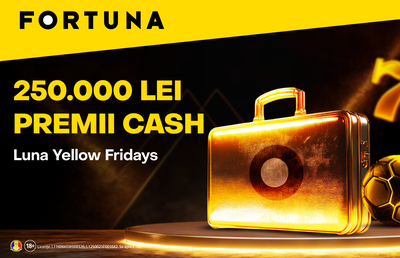 Black Friday e istorie! Premii de 250.000 lei la Yellow Fridays!