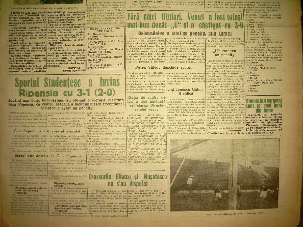De frică, o vedetă a Diviziei A a vrut să sară pe geam! Tribuna hipodromului Băneasa, distrusă » 85 de ani de la cutremurul de 7,4 din 1940, primul mare seism din România contemporană. Sportul, afectat din plin