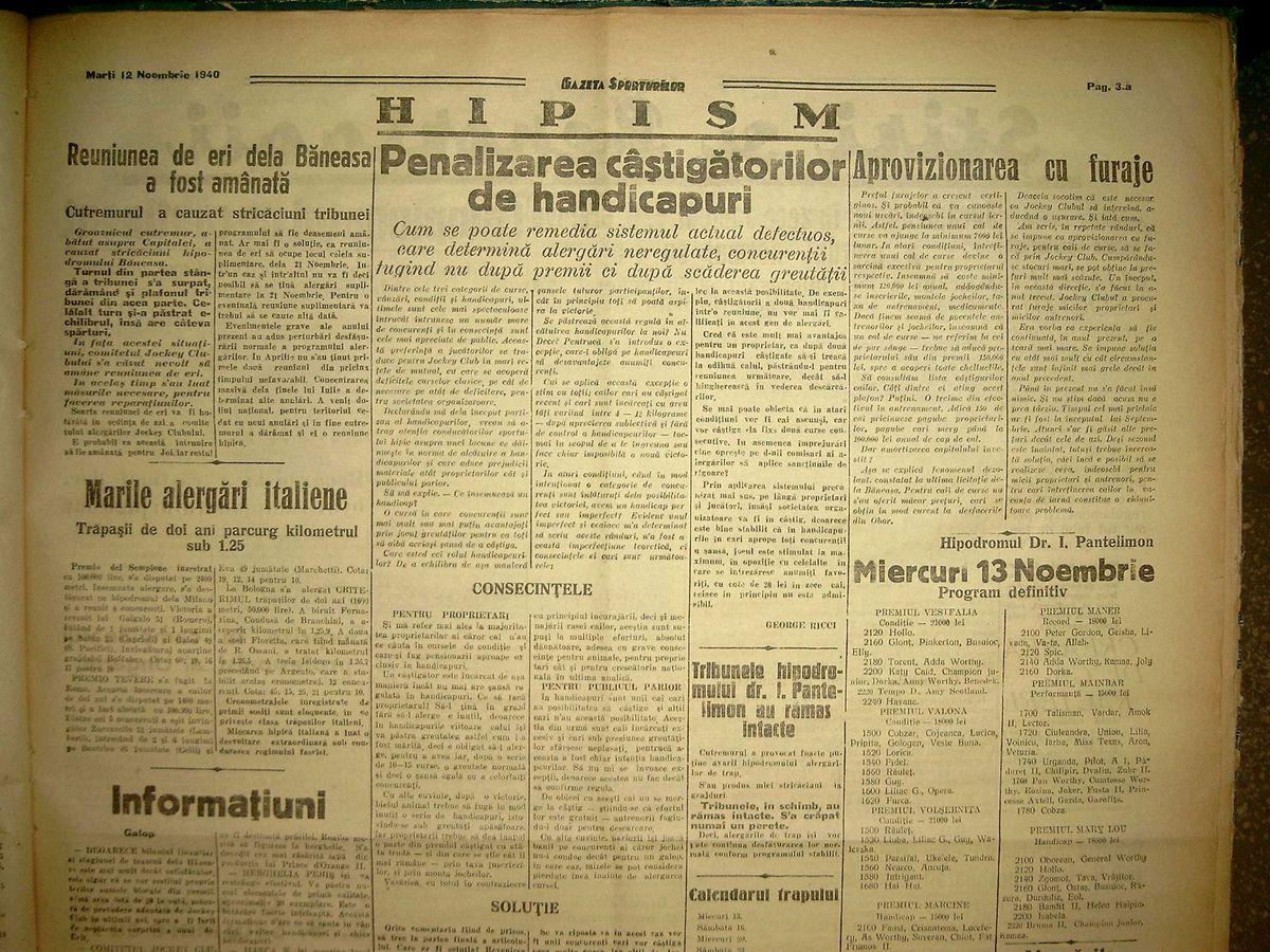 Cutremurul din 10 noiembrie 1940 - ce scria Gazeta Sporturilor după seism
