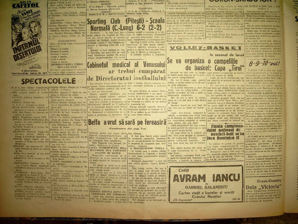 Cutremurul din 10 noiembrie 1940 - ce scria Gazeta Sporturilor după seism