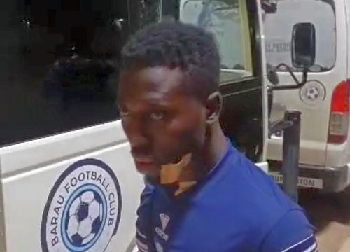 Nana Kwame Abraham, jucătorul înjunghiat în gât / foto: X