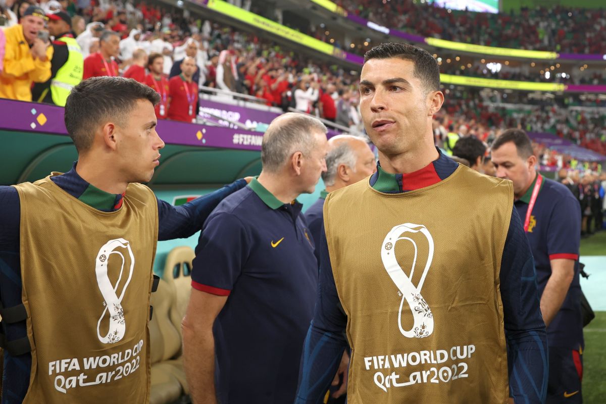 Cristiano Ronaldo, deznădejdea întruchipată! Imagini din startul „sfertului” Maroc - Portugalia