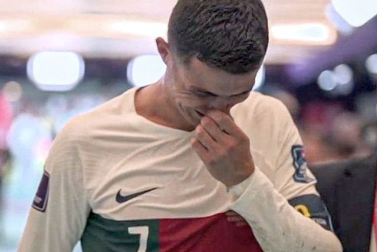 Cristiano Ronaldo, la câteva minute după Maroc - Portugalia / foto: Instagram@ Eurosport
