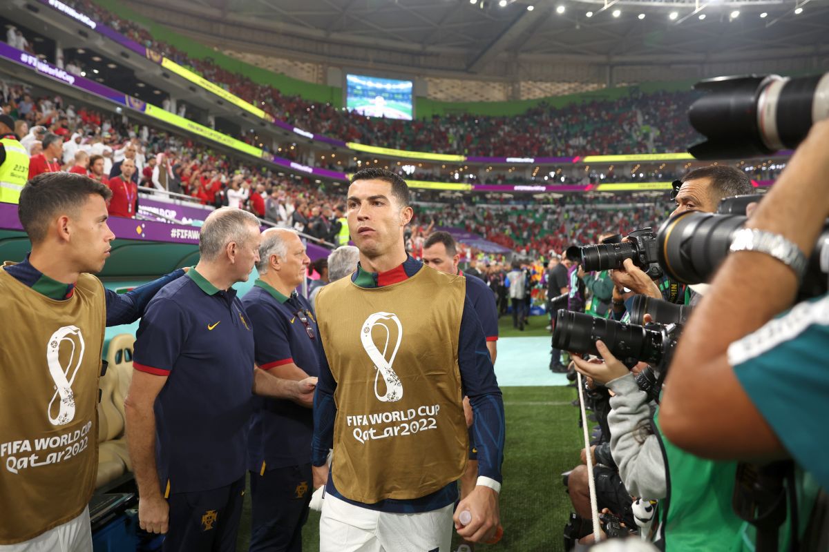 Cristiano Ronaldo, deznădejdea întruchipată! Imagini din startul „sfertului” Maroc - Portugalia
