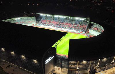 Spectaculos! Imagini din dronă surprinse de GSP cu noua „bijuterie” de la Sibiu: cum arată, în amănunt, noul stadion ultramodern din Superligă