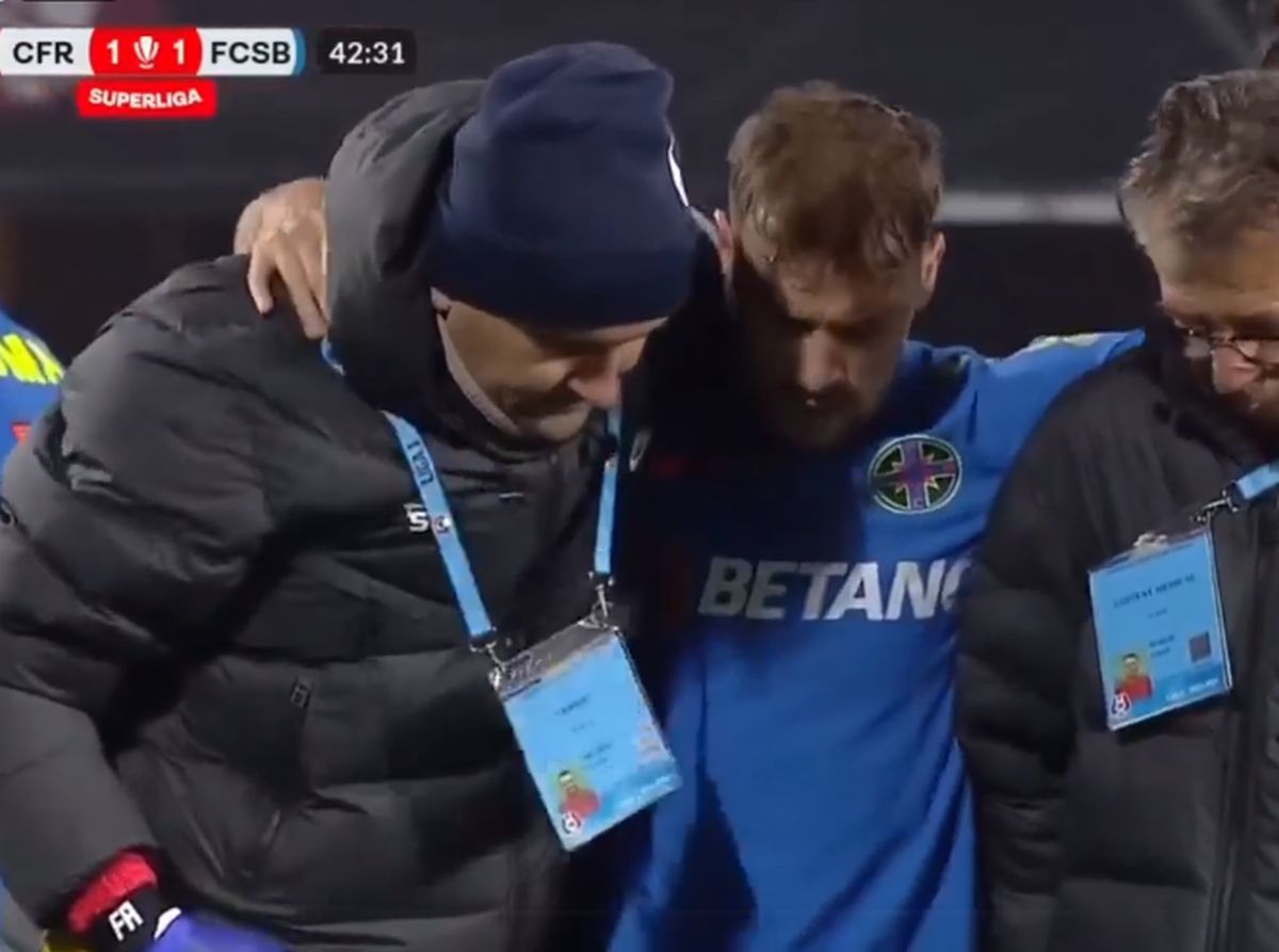 Darius Olaru, accidentat în CFR Cluj - FCSB