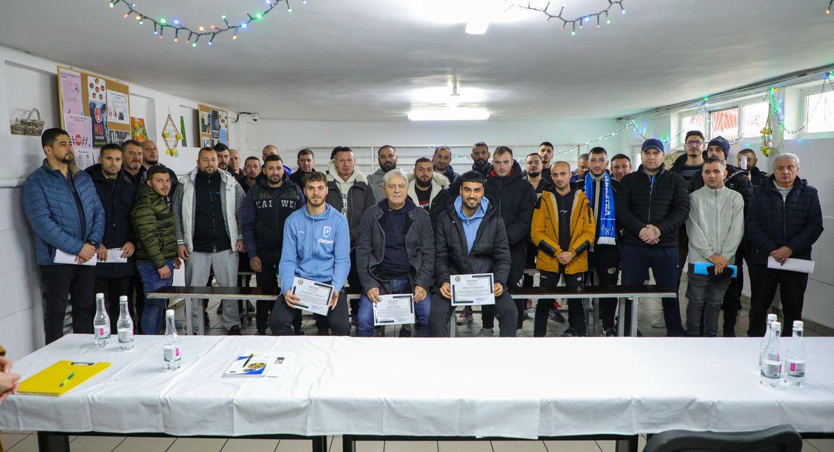 Sorin Cârțu, Ștefan Baiaram și Laurențiu Popescu în vizită la penitenciar / Foto: U Craiova