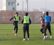 Baba Alhassan, Mihai Toma, Lixandru, Pantea la antrenamentul oficial înainte de FCSB - Feyenoord // Foto: Andrei Furnigă (GSP)