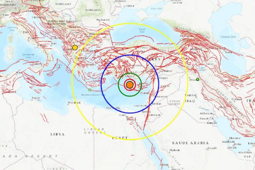 Infografie a cutremurului de 6.6 din Cipru