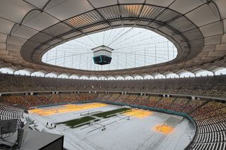Cum arată Arena Națională după 12 ore de ninsoare! GSP a fost pe cel mai mare stadion al țării cu o săptămână înaintea primului meci oficial din 2026