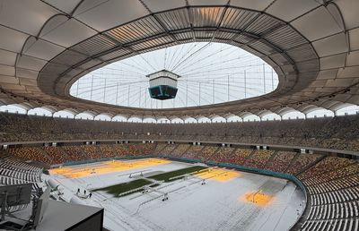 Cum arată Arena Națională după 12 ore de ninsoare! GSP a fost pe cel mai mare stadion al țării cu o săptămână înaintea primului meci oficial din 2026