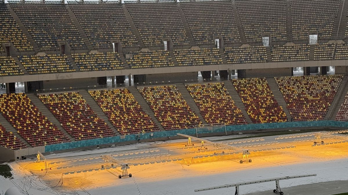 Cum arată Arena Națională după 12 ore de ninsoare! GSP a fost pe cel mai mare stadion al țării cu o săptămână înaintea primului meci oficial din 2026