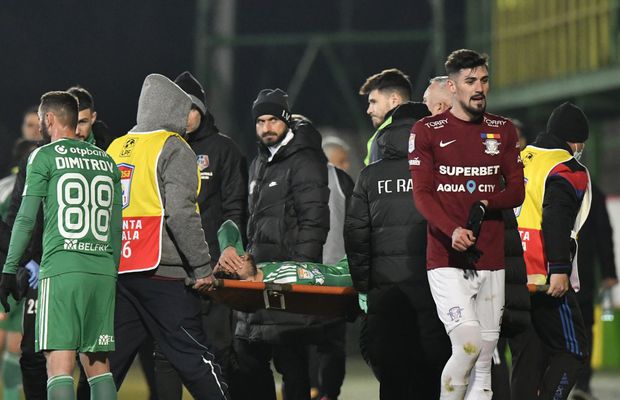 Cum arată piciorul lui Achahbar, după accidentarea din Rapid - Sepsi