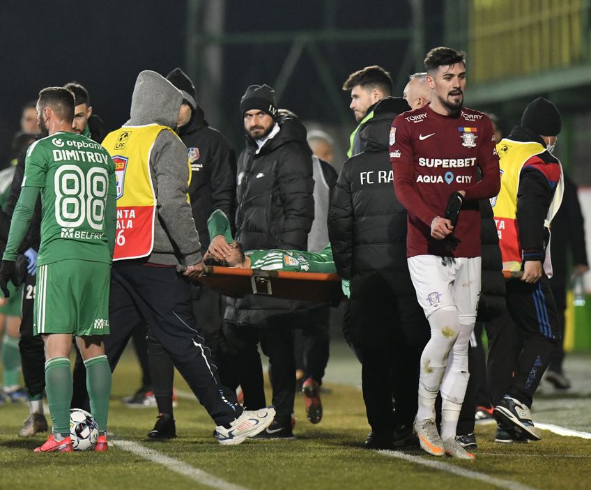 Rapid și Sepsi Sf. Gheorghe au remizat, scor 1-1. Olandezul Anass Achahbar (28 de ani) a suferit o accidentare serioasă în minutul 31, în urma unei intrări imprudente a lui Alexandru Albu.