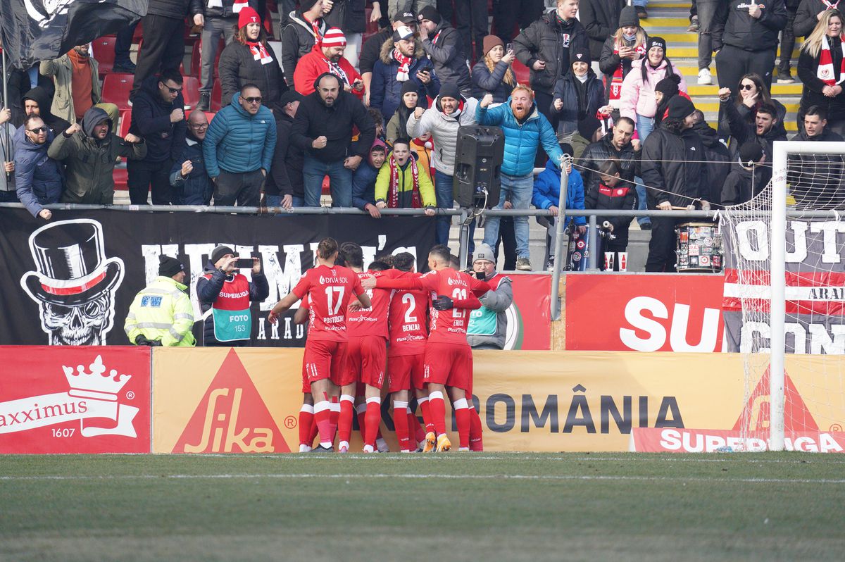 UTA Arad - FC Botoșani 3-1: prima victorie pentru gazde în Superliga după 5 luni și 14 meciuri!