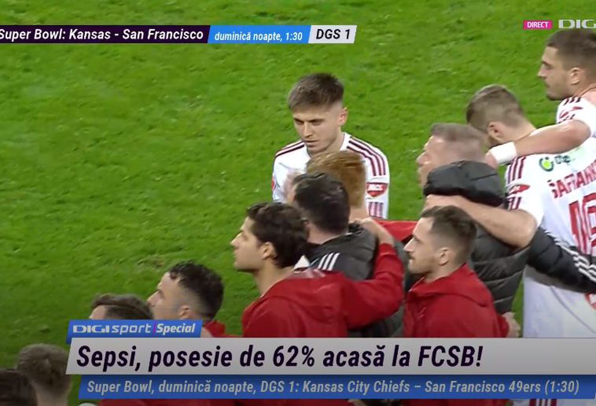 Imagini incredibile pe Arena Națională, după FCSB - Sepsi » Ceartă între antrenor și propriul fotbalist