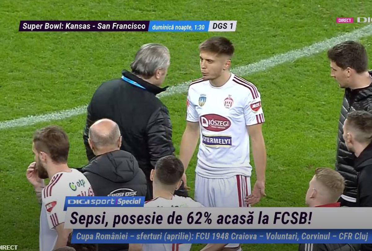 Imagini incredibile pe Arena Națională, după FCSB - Sepsi » Ceartă între antrenor și propriul fotbalist