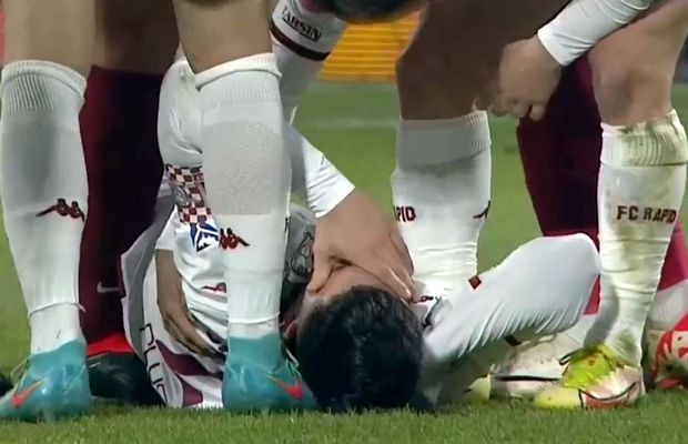 Cristi Săpunaru, prima reacție după accidentarea cu CFR Cluj » Când poate reveni căpitanul Rapidului
