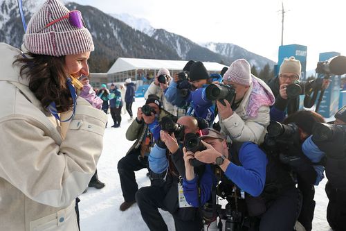 Julia Simon a devenit campioană olimpică la biatlon // foto: Guliver/gettyimages