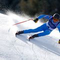 Christof Innerhofer în acțiune în proba de super-G la JO Milano Cortina 2026 Foto: Guliver/GettyImages