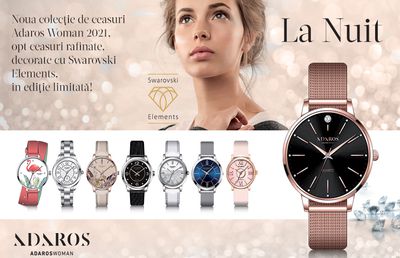 Colectia de ceasuri pentru femei AdarosWoman 2021 cu Swarovski Elements acum la chioscuri! Alege un cadou special in luna martie!