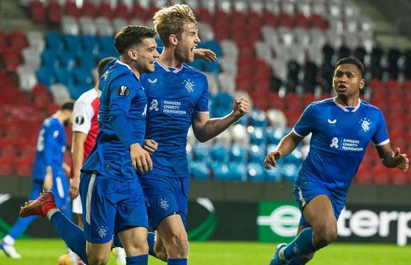 VIDEO + FOTO „Vulpoiul” Ianis Hagi, pasă de gol în Slavia Praga - Rangers! Cum i-a păcălit pe cehi