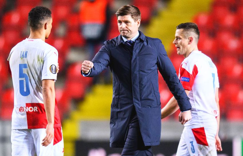 Steven Gerrard (40 de ani) i-a lăudat pe Ianis Hagi (22 de ani) și pe Nicolae Stanciu (27 de ani), pentru prestațiile din Slavia Praga - Rangers, scor 1-1.