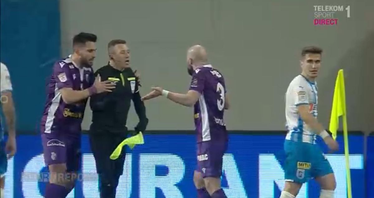 Latovlevici, îmbrânceli pe teren cu asistentul care lucrează la o închisoare. MM a comentat amuzat: „Am văzut perspective, de ce să mint”