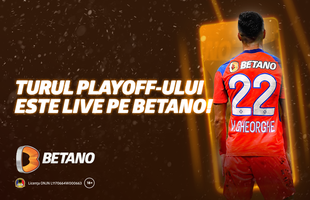 Meciurile turului din playoff-ul Ligii 1 sunt deja LIVE pe Betano! Cum arată cursa de urmărire a CFR-ului