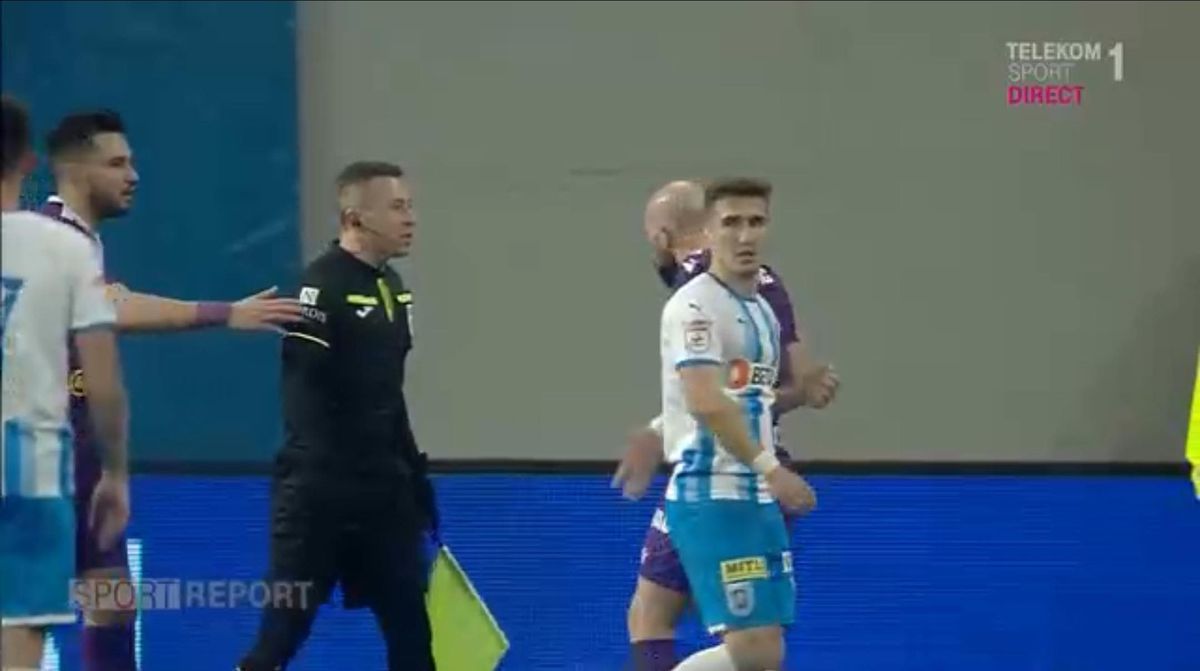 Latovlevici, îmbrânceli pe teren cu asistentul care lucrează la o închisoare. MM a comentat amuzat: „Am văzut perspective, de ce să mint”