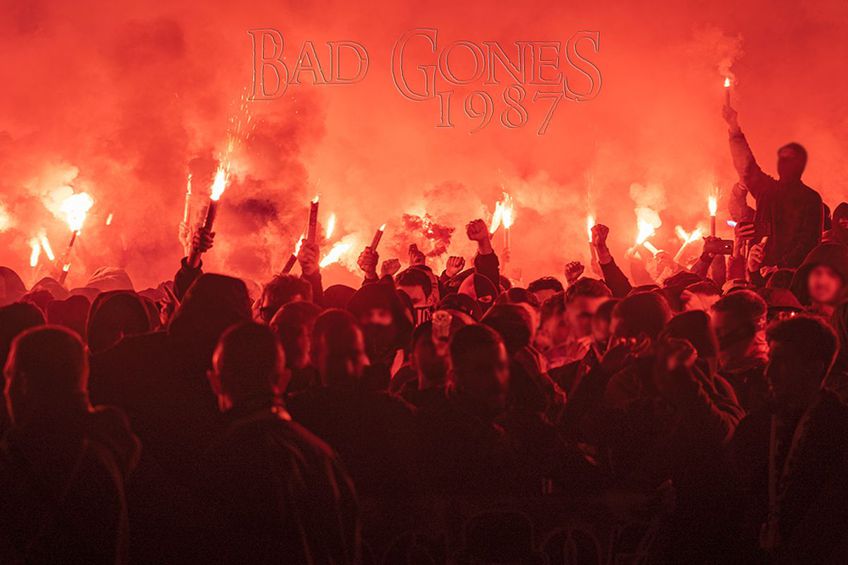 Ultrașii radicali ai lui Olympique Lyon / Sursă foto: Facebook@ Bad Gones 1987 - Officiel