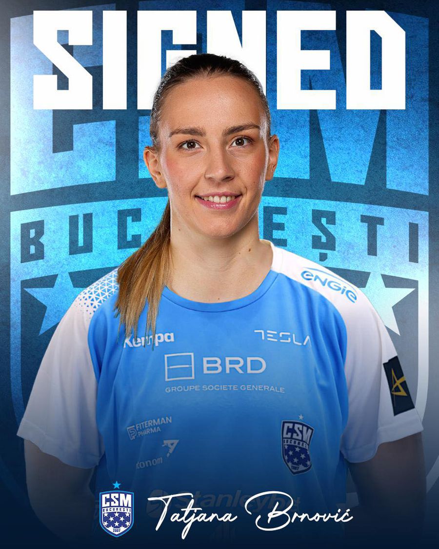 Tatjana Brnovic a semnat cu CSM București, foto: Facebook @CSM București Transfer TARE la CSM București! A semnat cel mai bun pivot de la Euro 2024