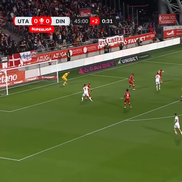 Golul lui Cătălin Cîrjan din UTA Arad - Dinamo, foto: captură Prima Sport