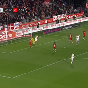 Golul lui Cătălin Cîrjan din UTA Arad - Dinamo, foto: captură Prima Sport