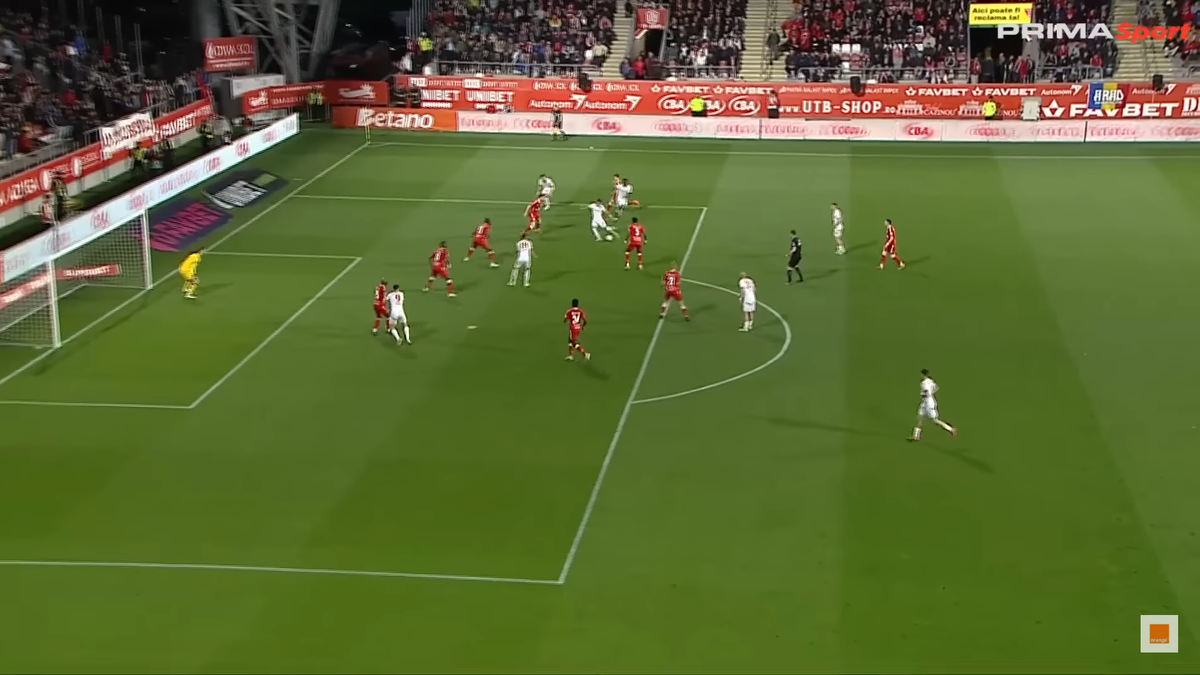 Golul lui Cătălin Cîrjan din UTA Arad - Dinamo