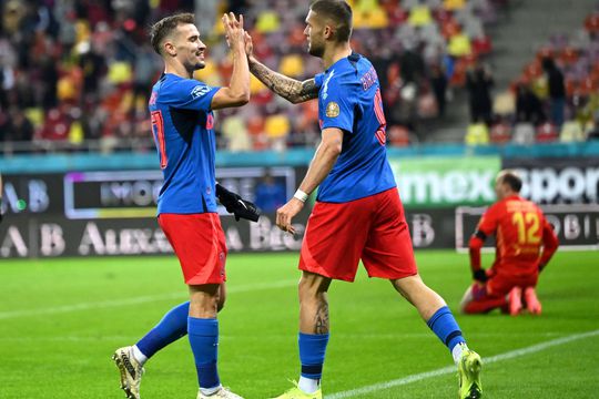 Darius Olaru și Daniel Bîrligea, de la FCSB // foto: Imago Images