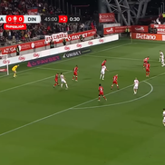 Golul lui Cătălin Cîrjan din UTA Arad - Dinamo, foto: captură Prima Sport